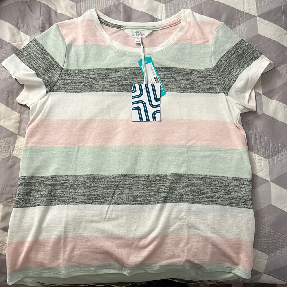 Market and Spruce striped Tshirt